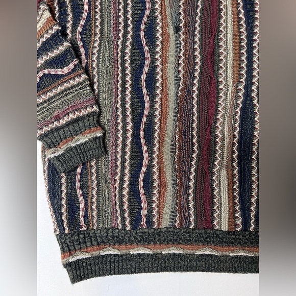 Vintage Croft & Barrow men’s 3D textured Coogi look sweater size Lg tall grandpa - Picture 2 of 6